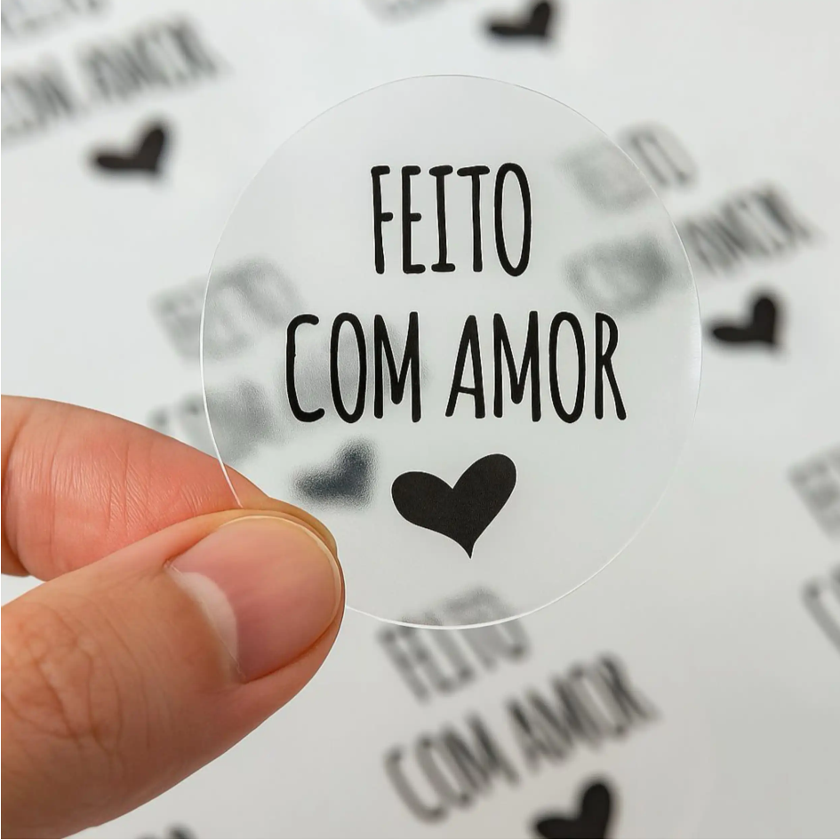 Adesivo Transparente com Corte e Contorno