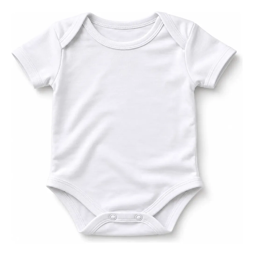 Body Infantil Personalizado Branco – 100% Poliéster