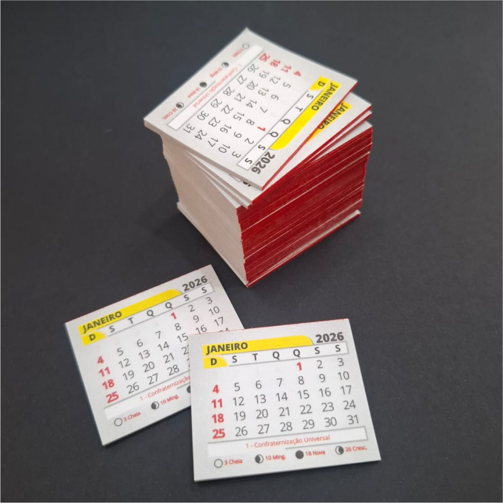 MINI BLOCO CALENDÁRIO