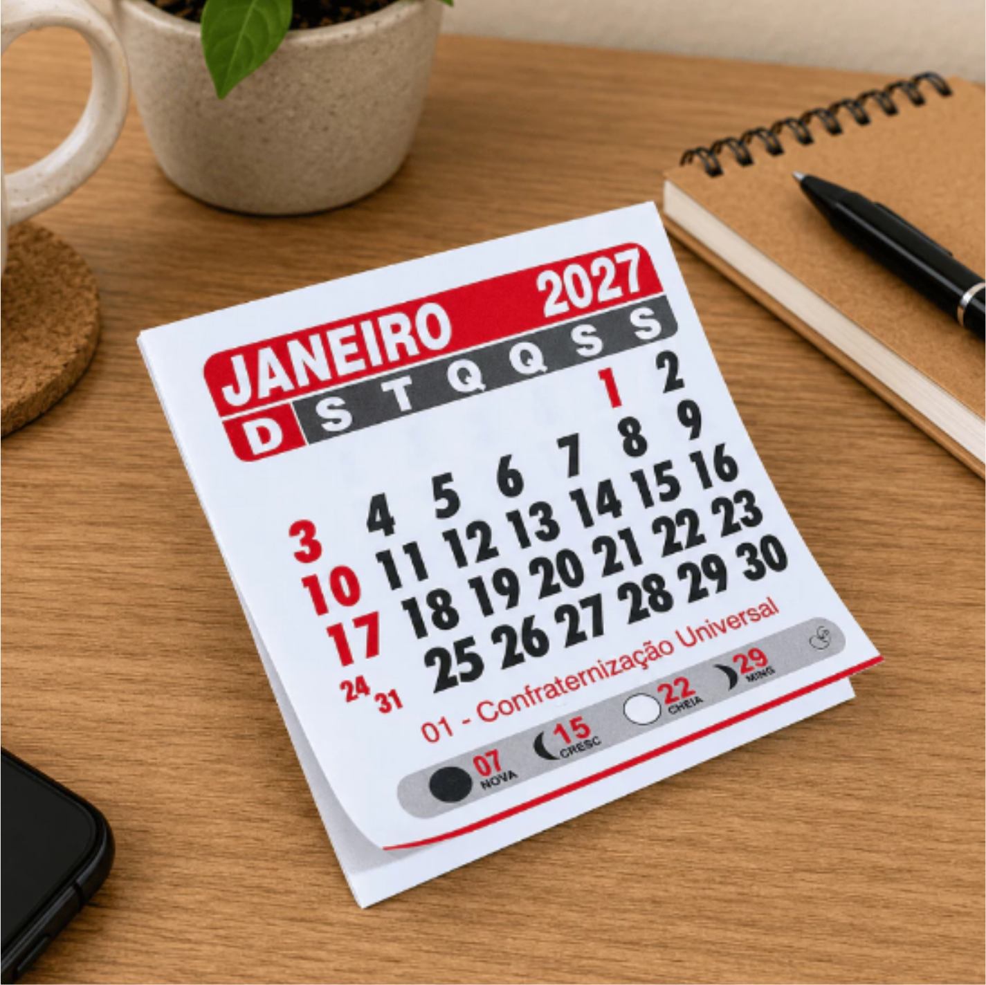 MINI BLOCO CALENDÁRIO