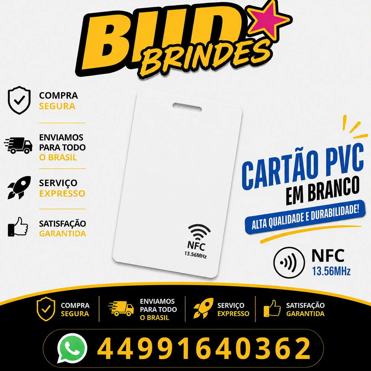 Cartão por aproximação nfc215