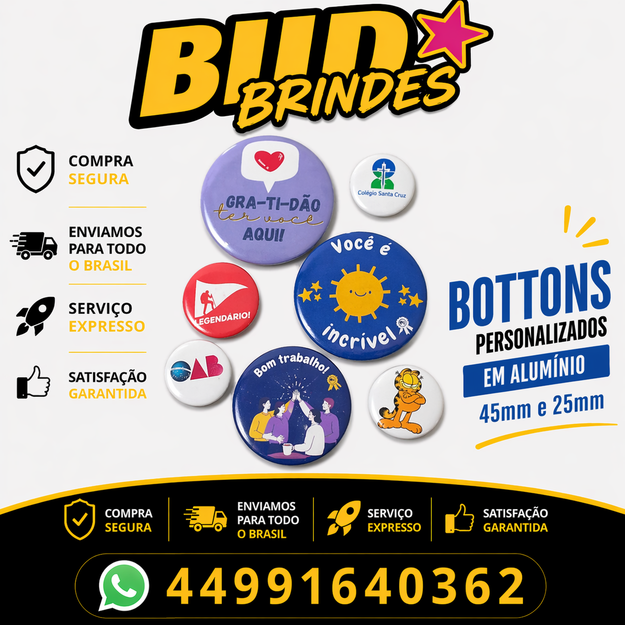 bottons personalizados 25mm