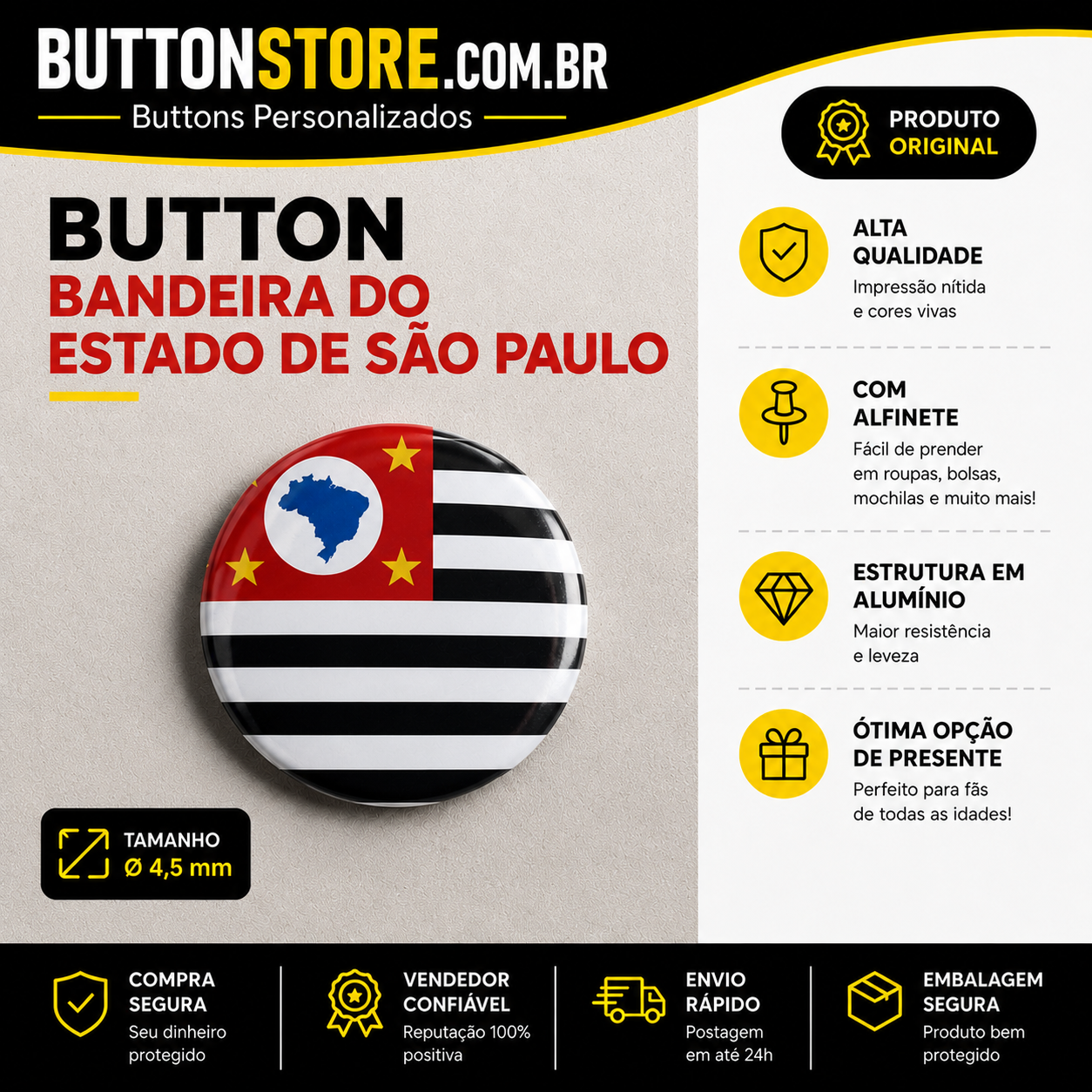 BUTTON BANDEIRAS DOS ESTADOS BRASILEIROS