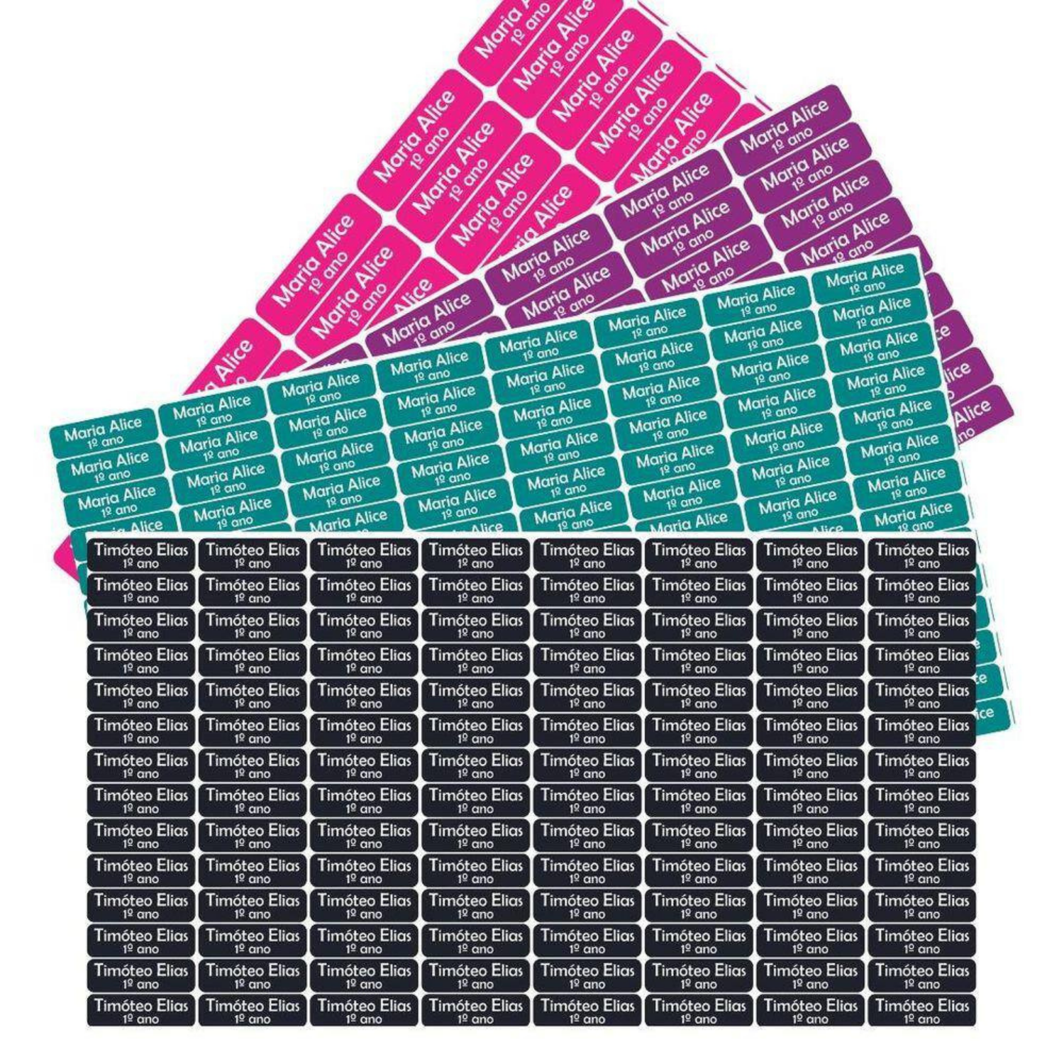 Cartelão de Etiqueta Escolar adesivas