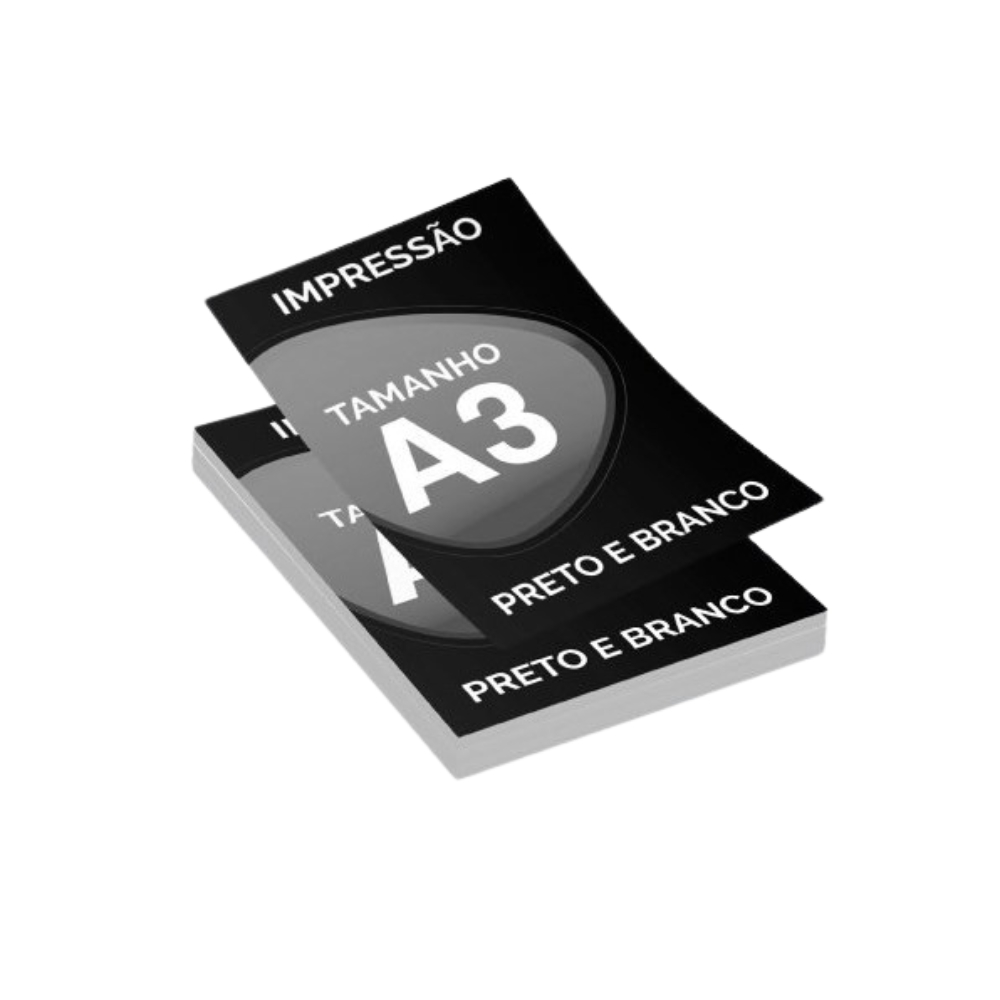 Impressão e Xerox - Sulfite 75 Gr - Preto e Branco - A3