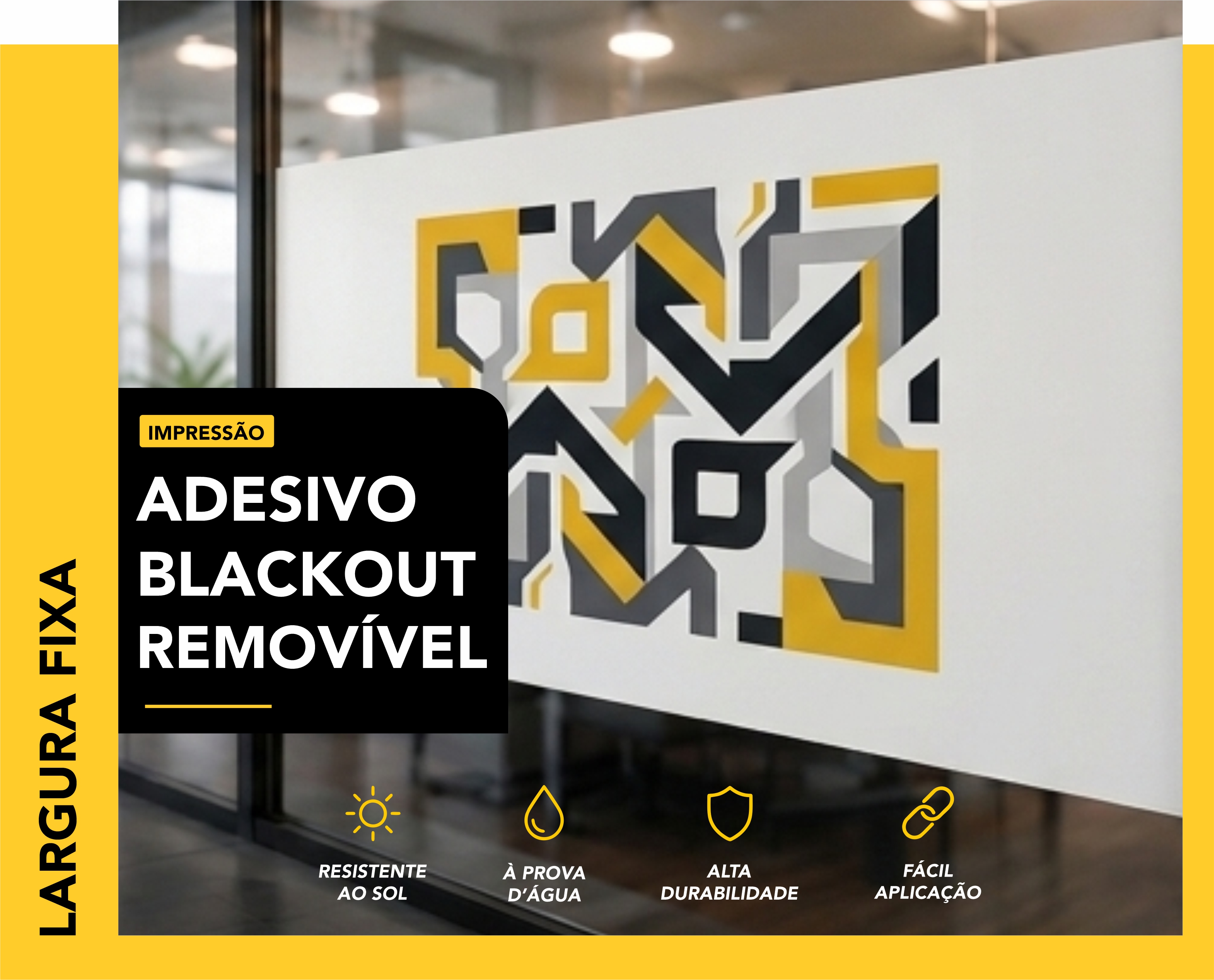 BOCA FIXA - ADESIVO BRANCO FOSCO KING - COLA REMOVÍVEL