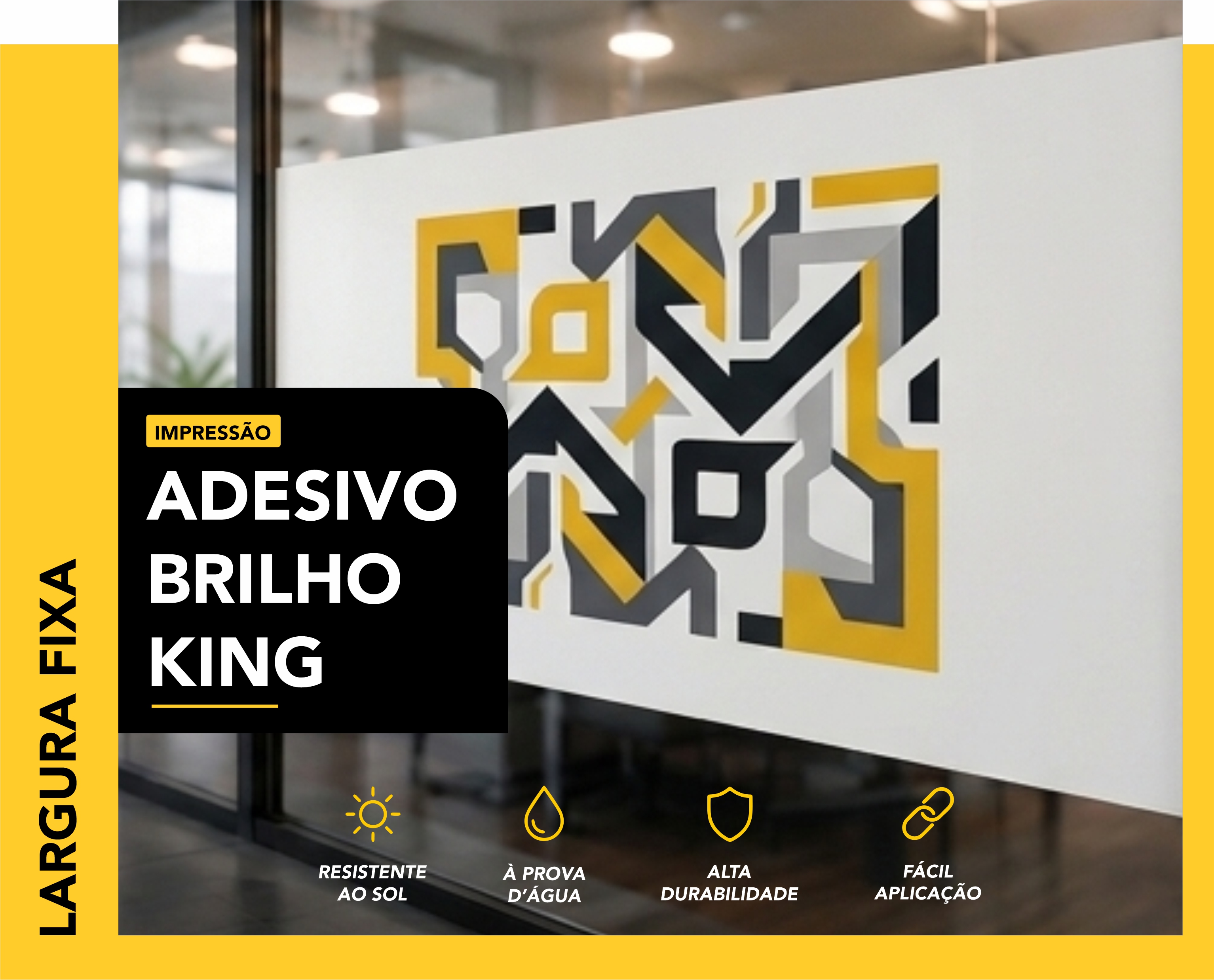 BOCA FIXA - ADESIVO BRANCO BRILHO - KING