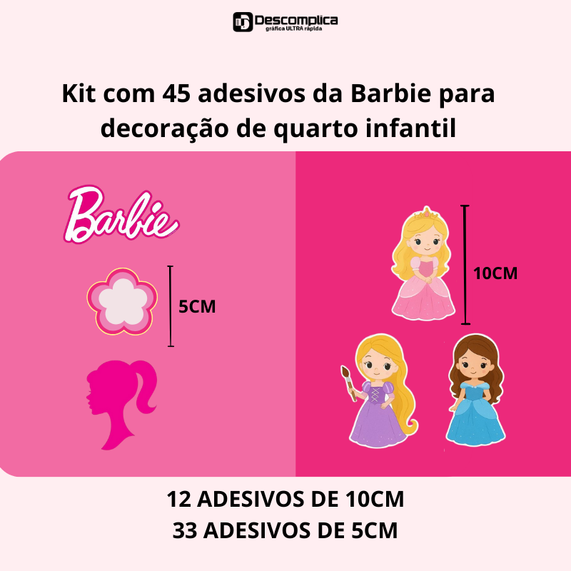 Kit Adesivo De Parede Decorativo Infantil - Princesas