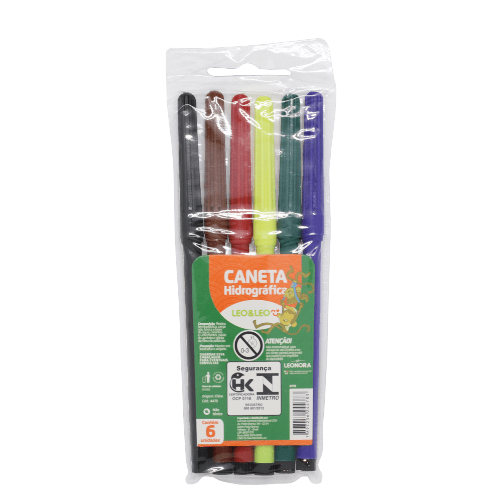 Canetinha Hidrocor -  6 cores