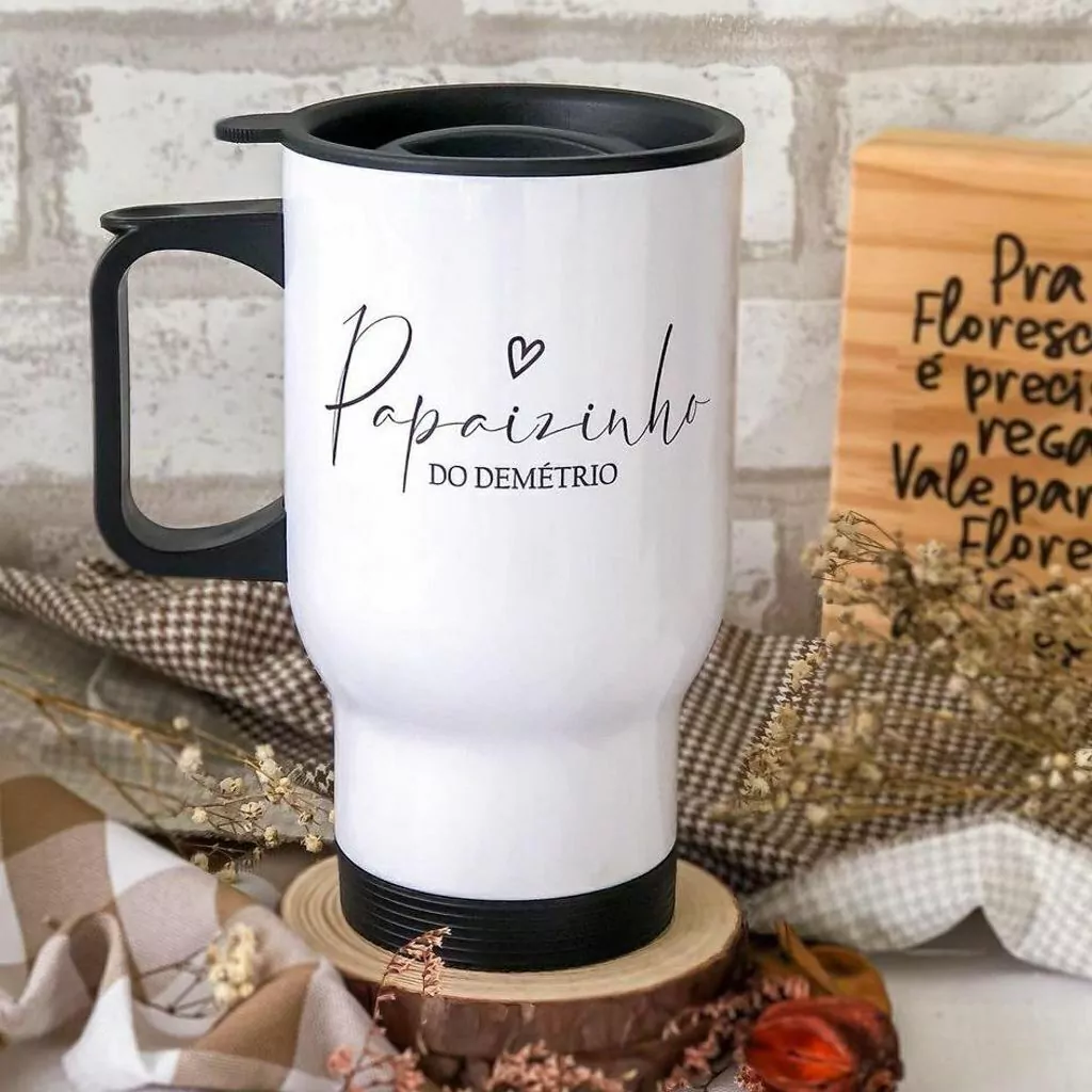 Copo térmico personalizado com tampa