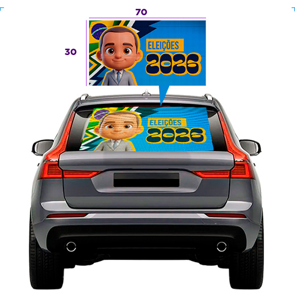 Adesivo Perfurado Política Tam. 70x30cm