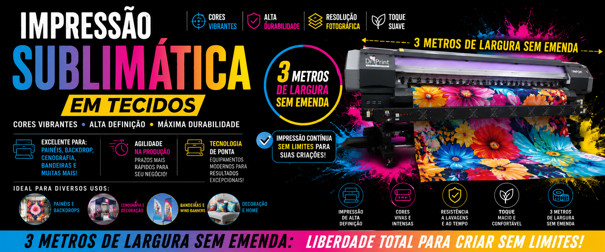 impressão 3 metros de largura