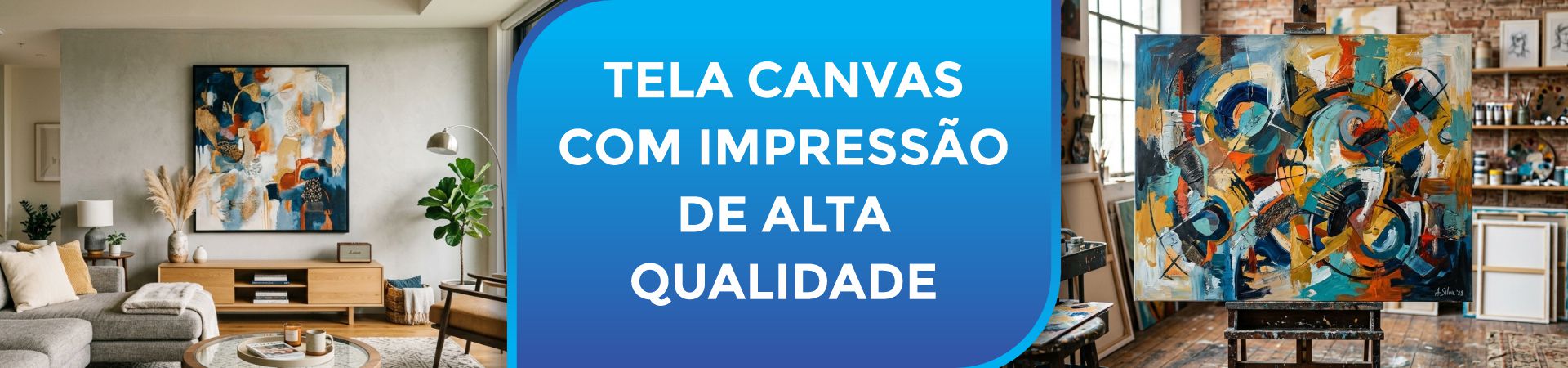 Impressão de tela canvas de alta qualidade para quadros.