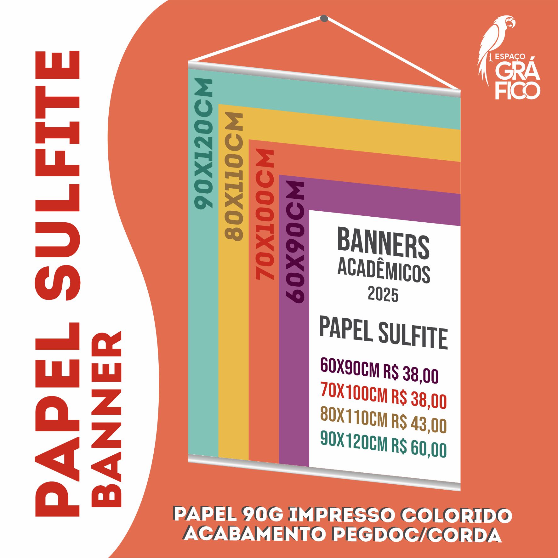 BANNER ACADÊMICO - PAPEL sulfite 90g