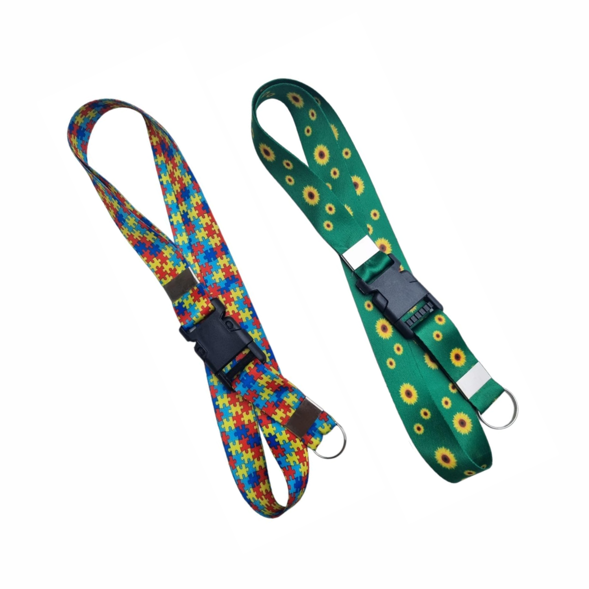 Cordão Inclusão para Crachá | Quebra-cabeça & Girassol