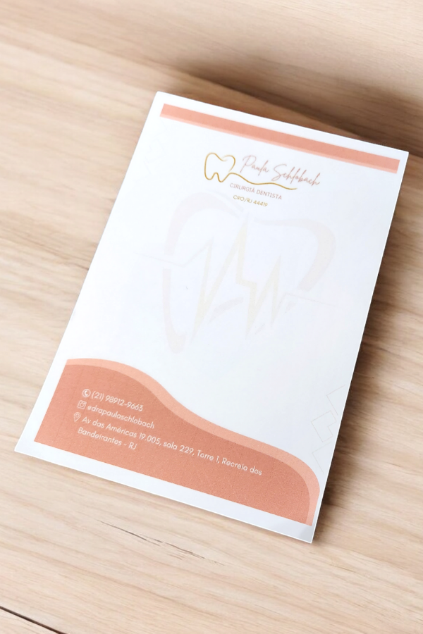 Bloco Destacável Personalizado – Receituário, Anotações, Comandas e Mais