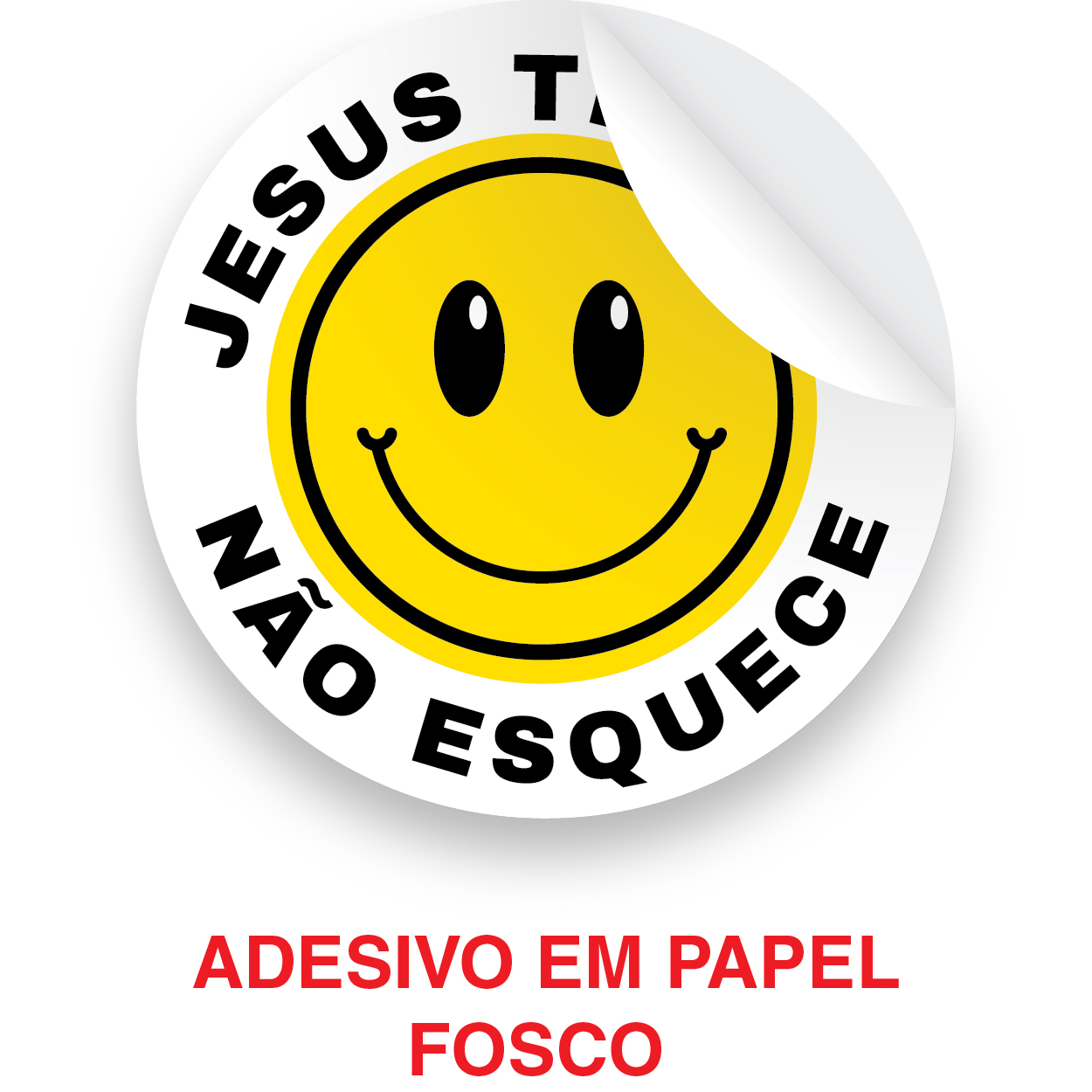 Adesivo Impresso em Papel Branco Fosco + Corte Especial - 5x5cm