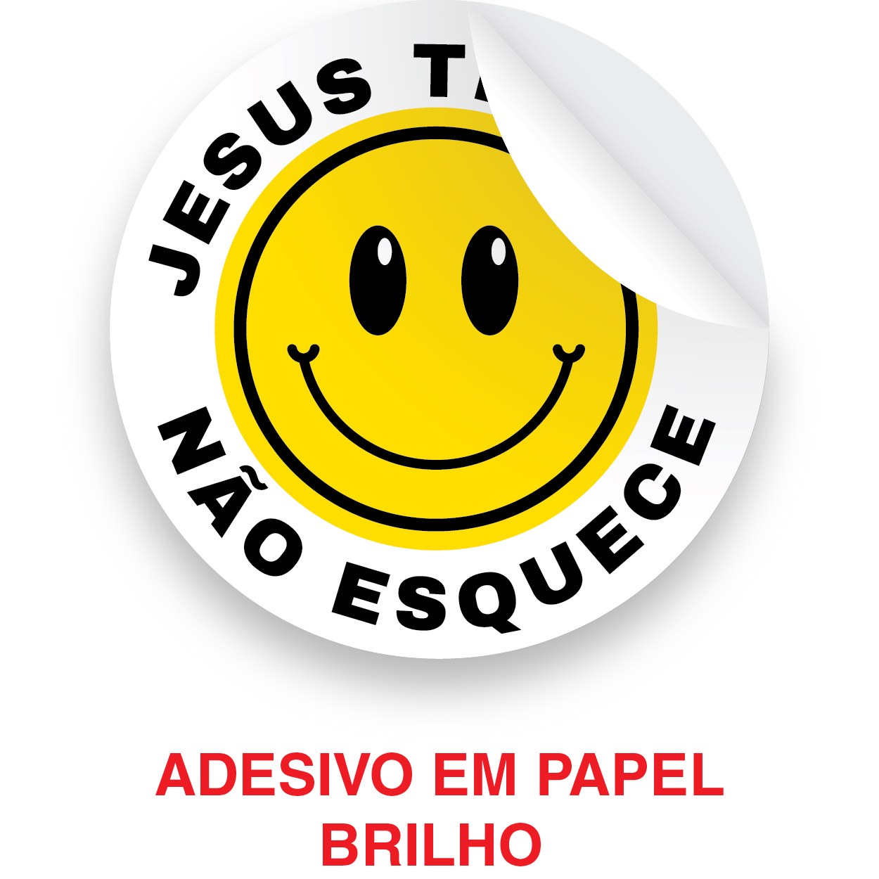 Adesivo impresso em Papel Branco Brilho + corte especial
