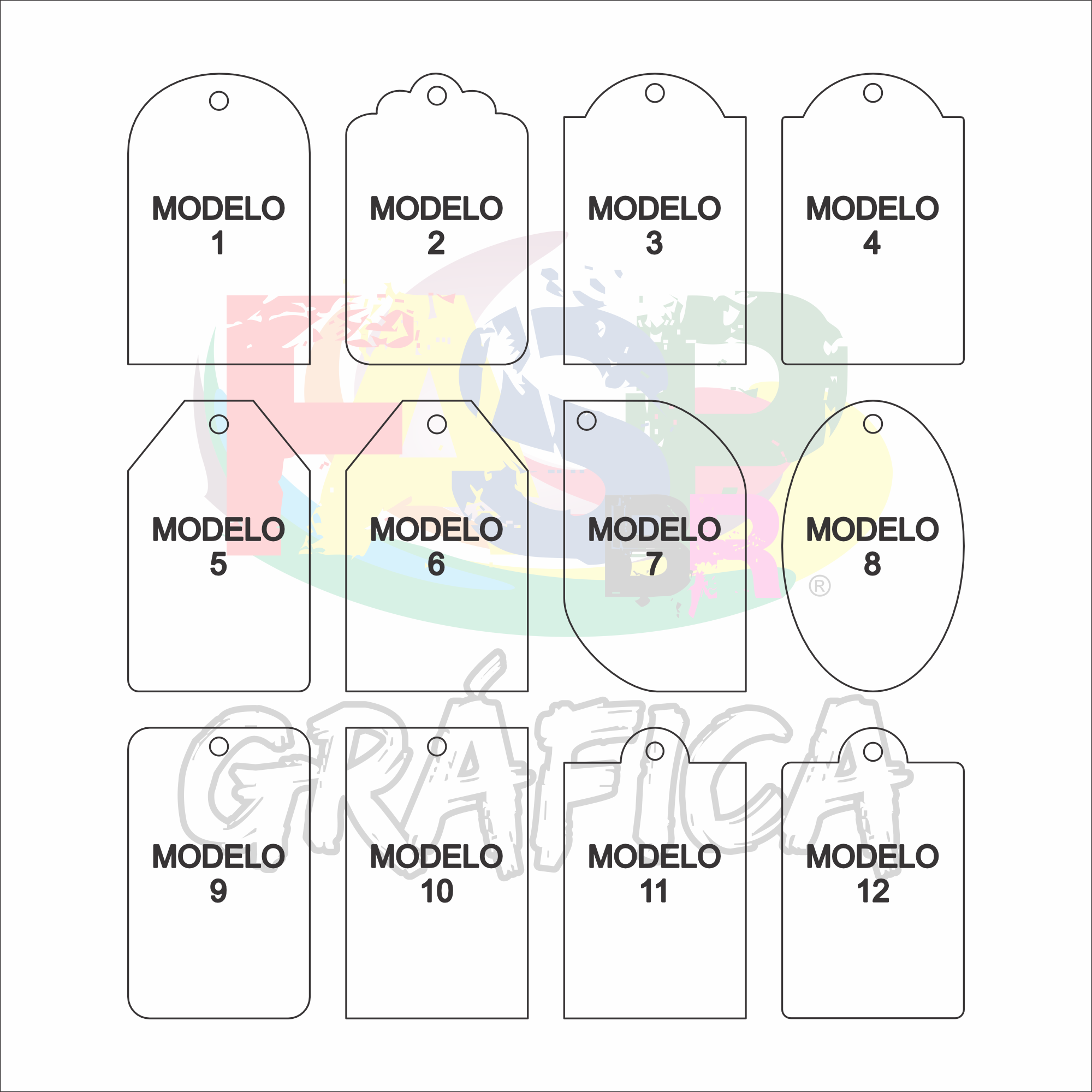 Tag Personalizada 8x5 couche 250g