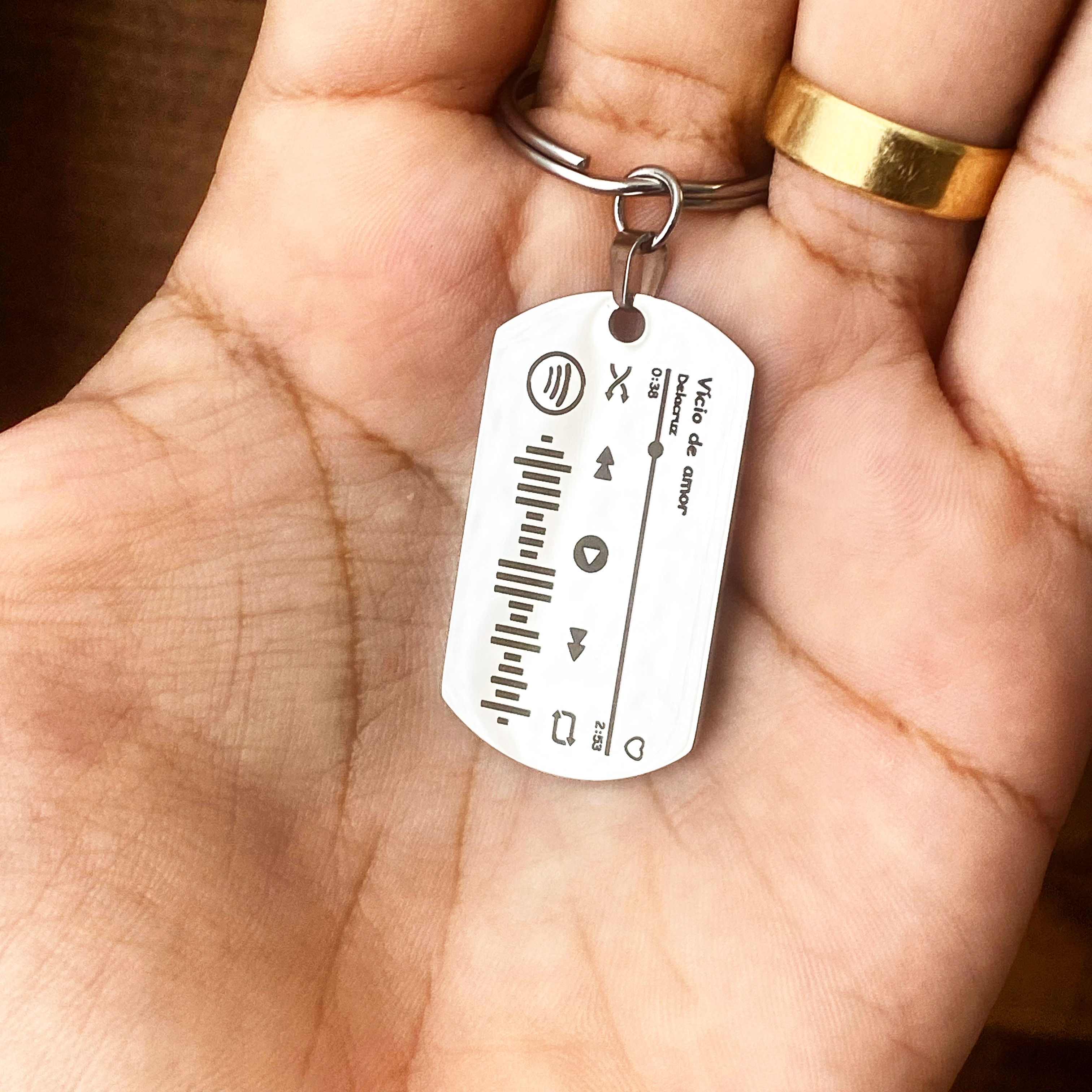 Chaveiro TAG Militar com Jóia
