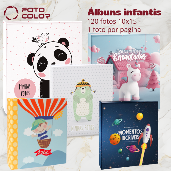 álbum infantil para 120 fotos 10x15