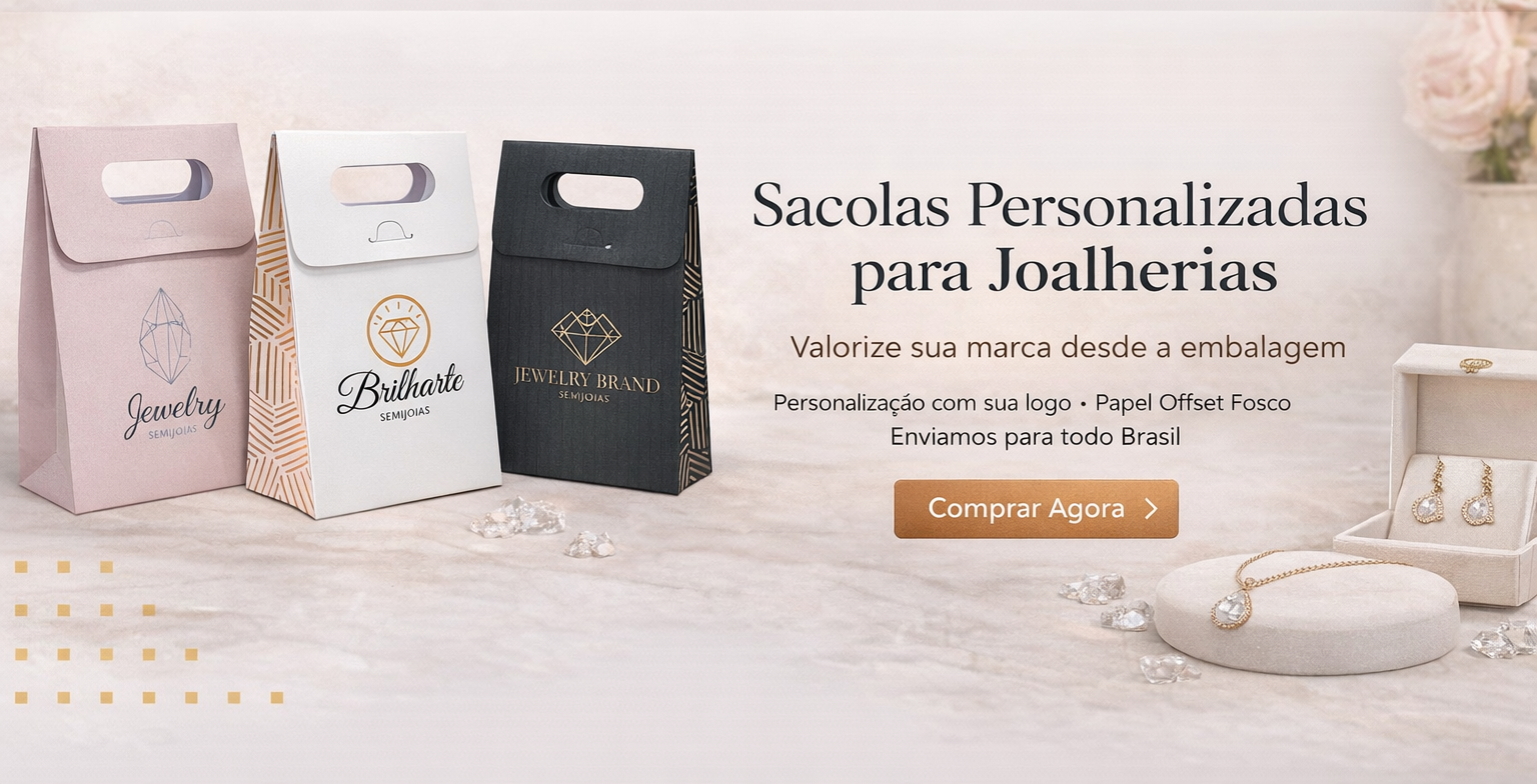 Sacolas Personalizadas para Bijuterias e Joalherias