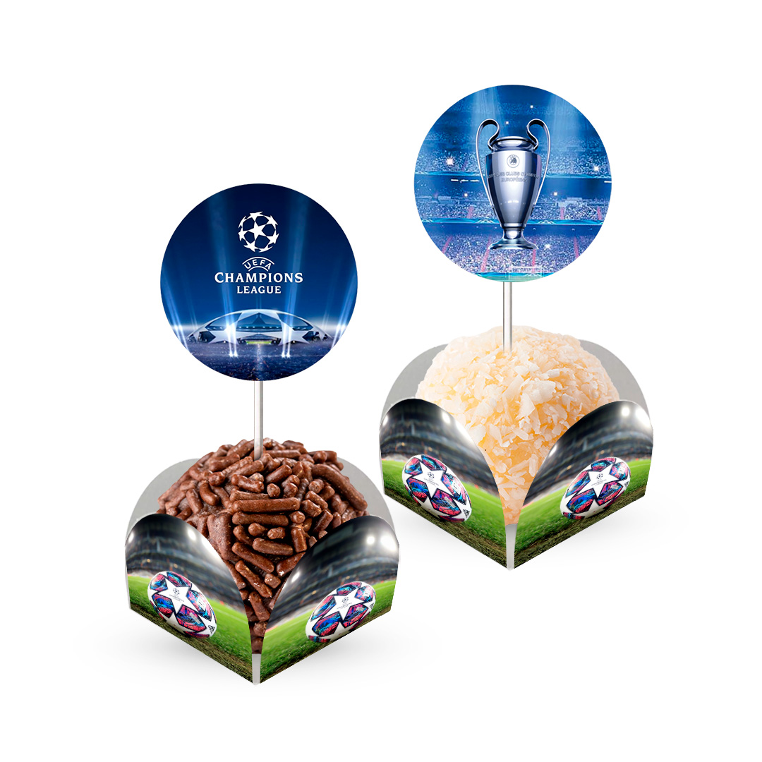 Champions - 80 Forminhas Para Doces Com Toppers