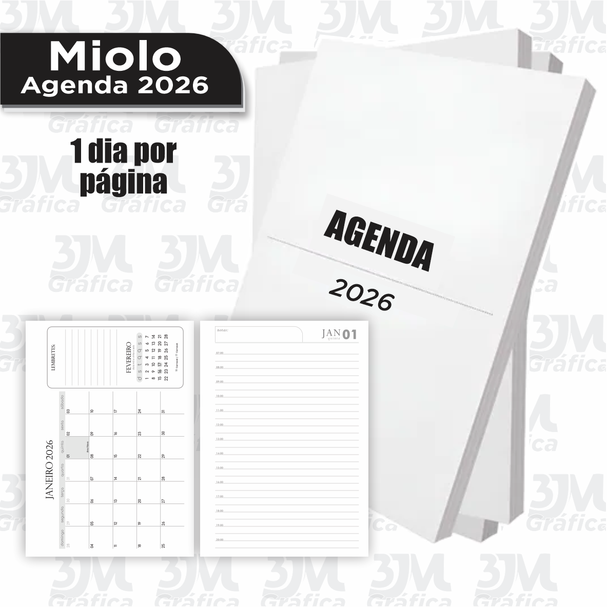 Miolo Agenda 2026 - 1 dia por página