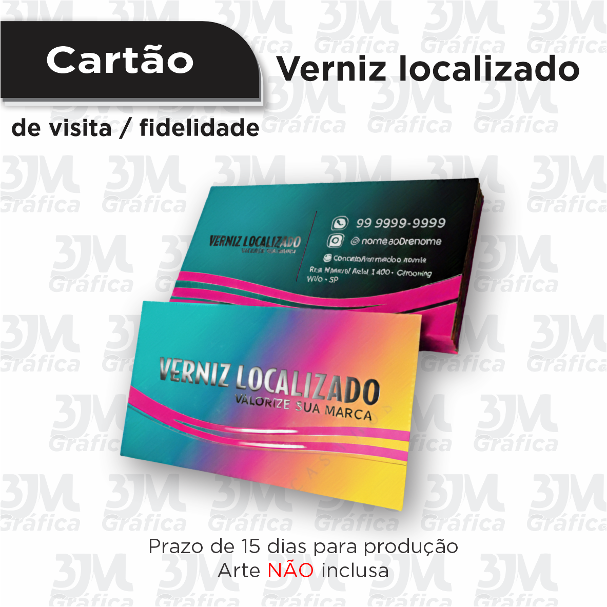 Cartão de visita 300g - Verniz localizado