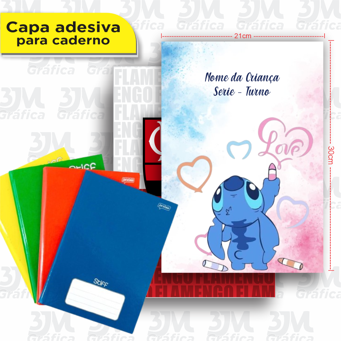 Adesivo vinil (para capa de caderno)