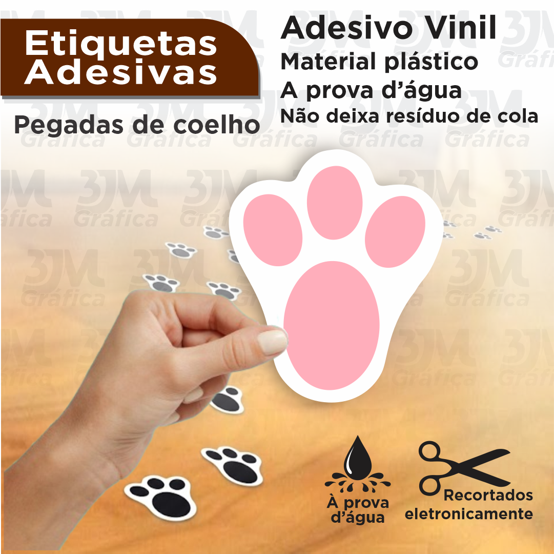 Pegadas de Coelho - 100 unidades
