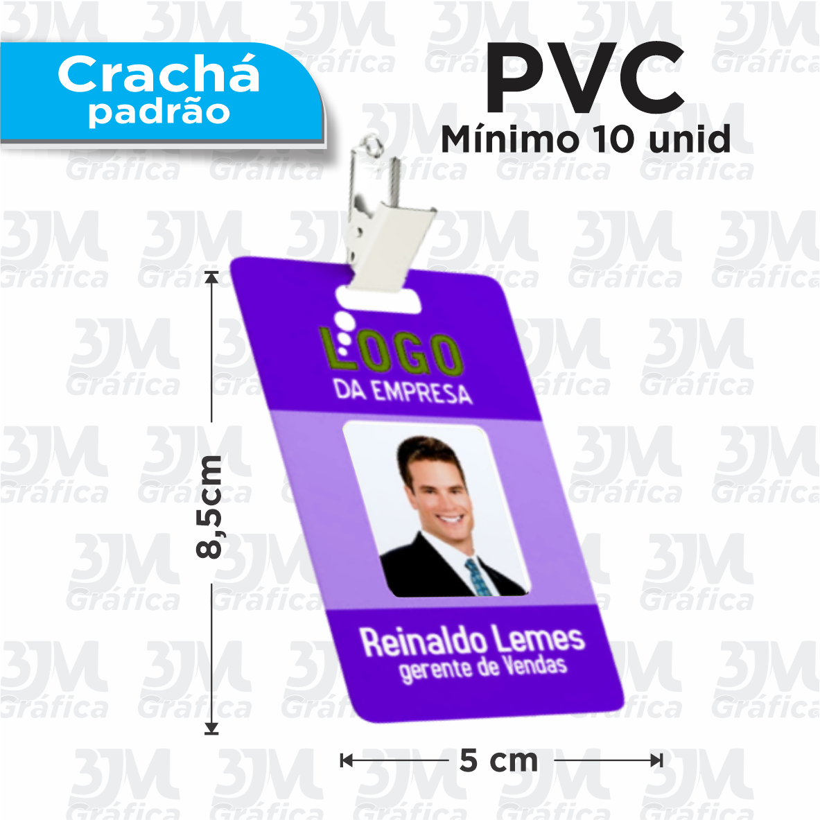 Crachá Padrão - PVC