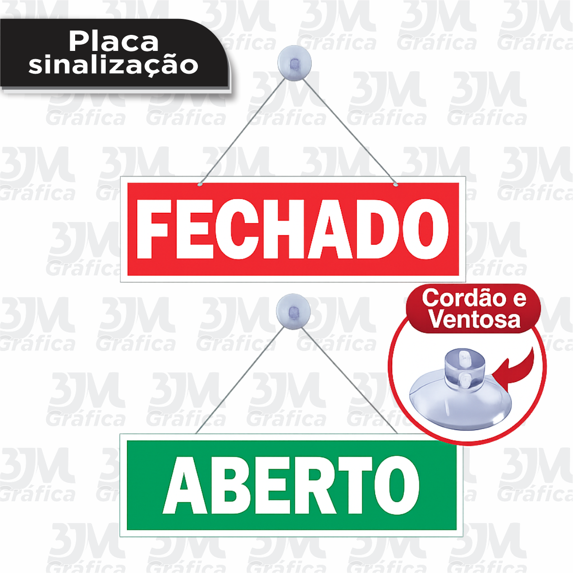 Placa de sinalização - 30x10cm