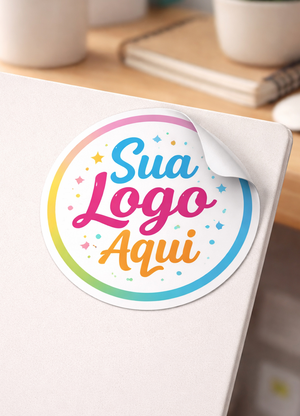 Adesivo Redondo Personalizado 4x4 cm – Ideal para Sua Marca