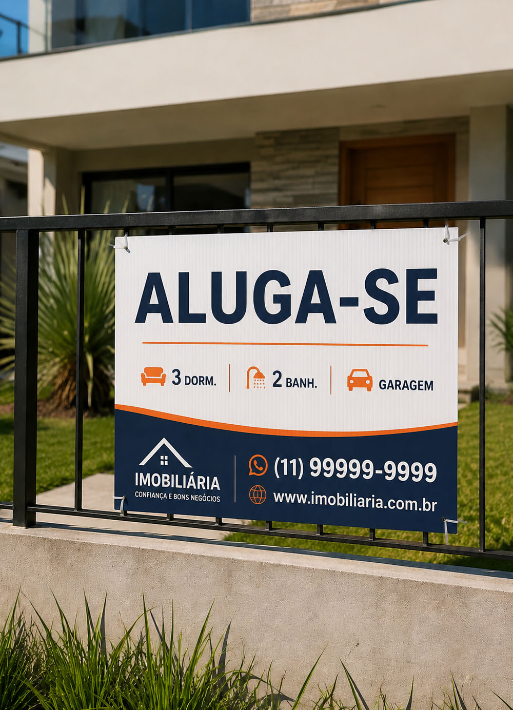 Placa de PVC Poliondas para sinalização e marketing