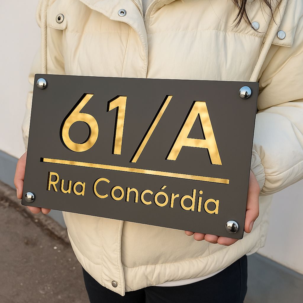 placa de acrilico muro casa