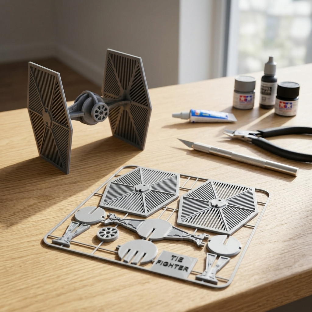 Kit Card TIE Fighter + Star Wars 3D – Montagem Interativa
