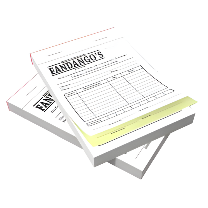 Talão 2 vias (1º  Branca / 2º Amarela)