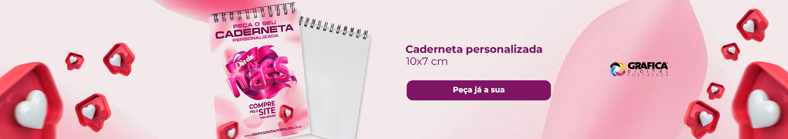 banner caderneta personalizada