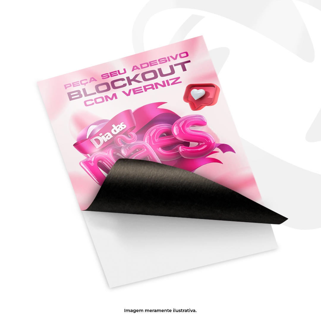 Adesivo Blackout Impresso c/ Verniz M²