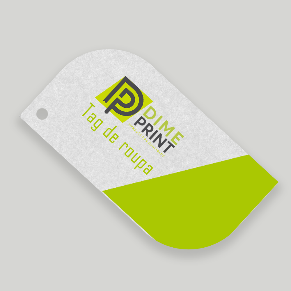 TAG\'S PARA ROUPAS, COUCHÊ 300 G - 4x0 VERNIZ TOTAL FRENTE