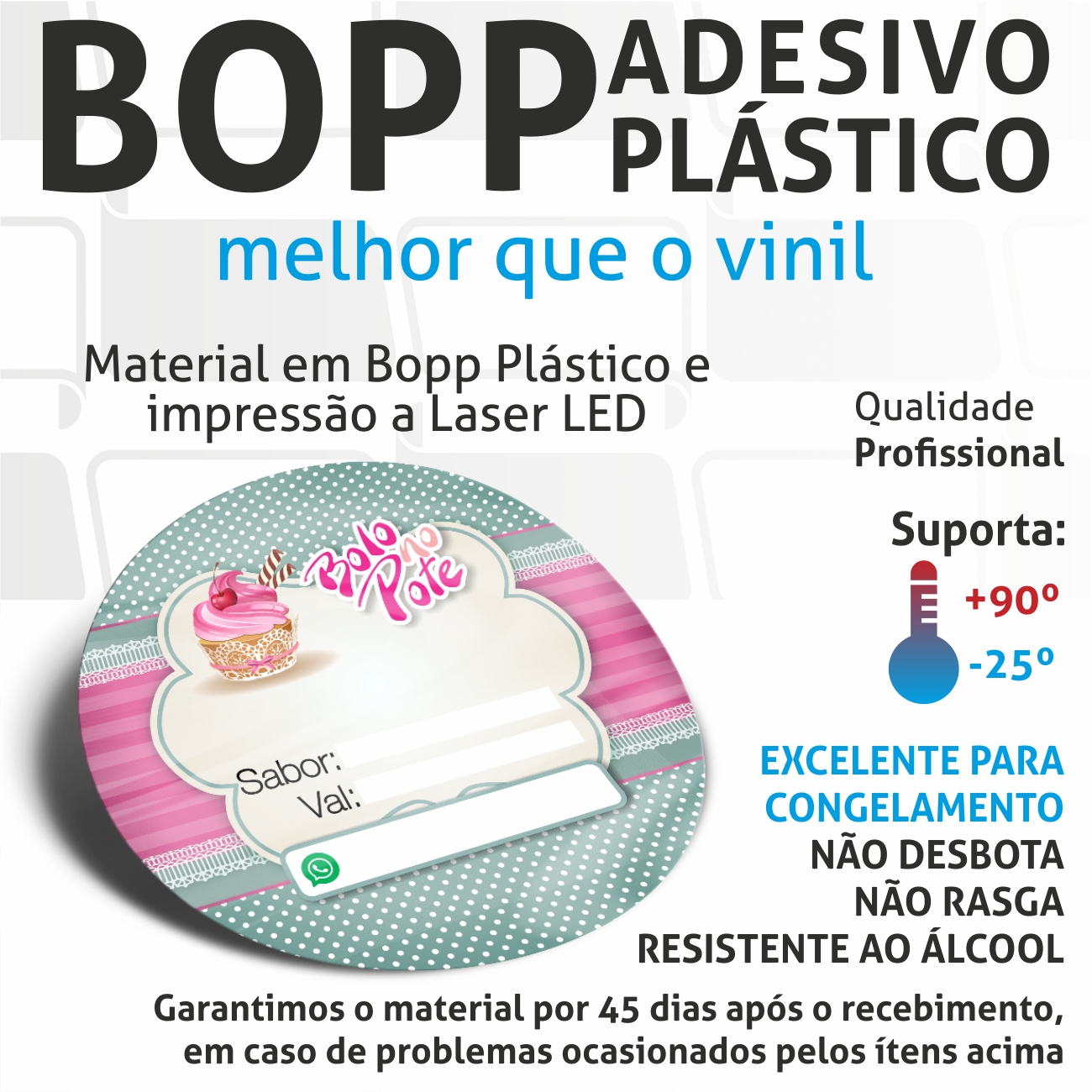 Etiquetas Doces, Salgados ou Bolo no Pote