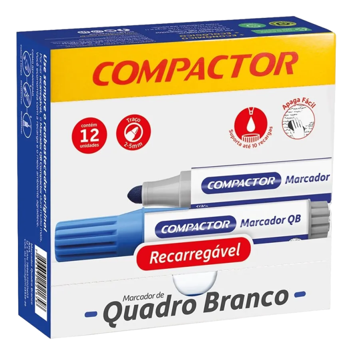 MARCADOR QB RECARREGÁVEL - COMPACTOR AZUL