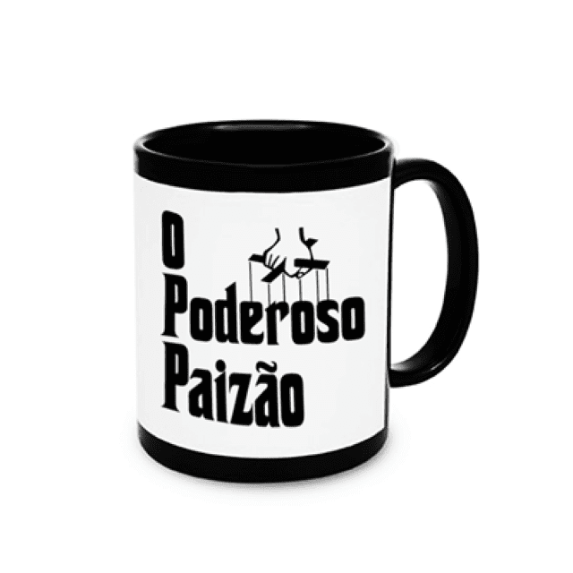 Caneca com tarja branca