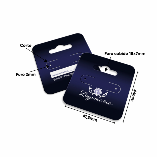 TAG MINI BIJU 300G COM VERNIZ IMPRESSÃO FRENTE