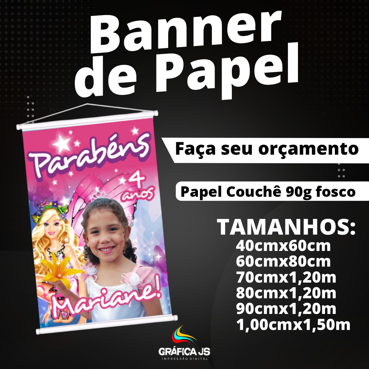 Banner de papel 60x80cm