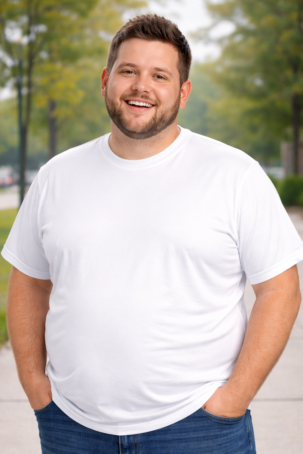 Camiseta Poliéster Plus Size Lisa Branca para Sublimação EXG G1 G2 G3