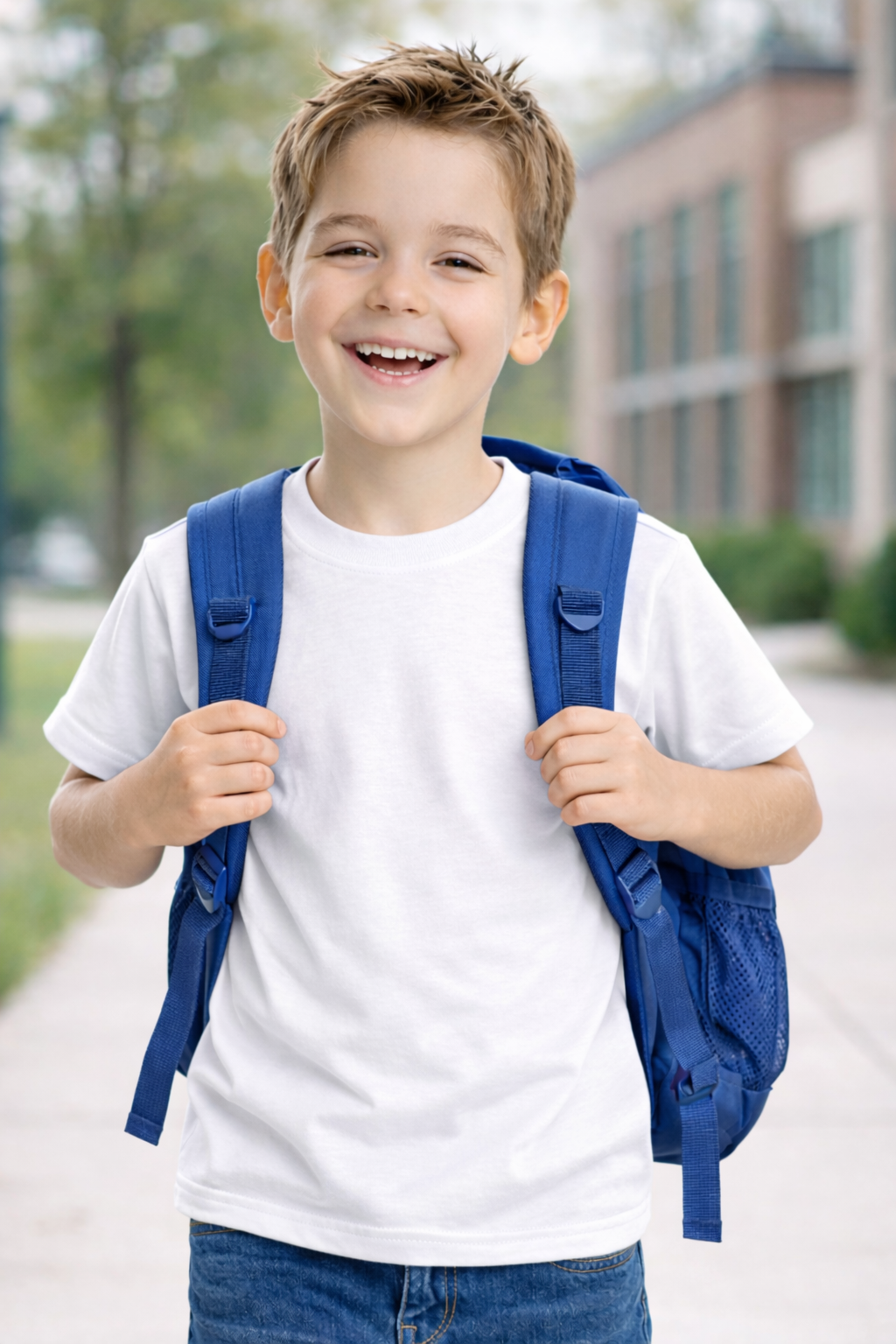 Camiseta Poliéster Infantil Lisa Branca para Sublimação |1 ao 14