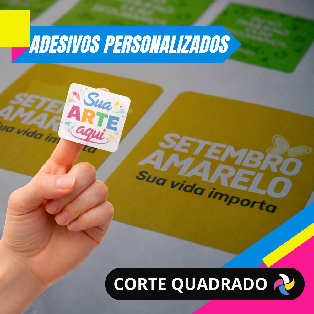 KIT ADESIVOS PERSONALIZADOS CORTE QUADRADO