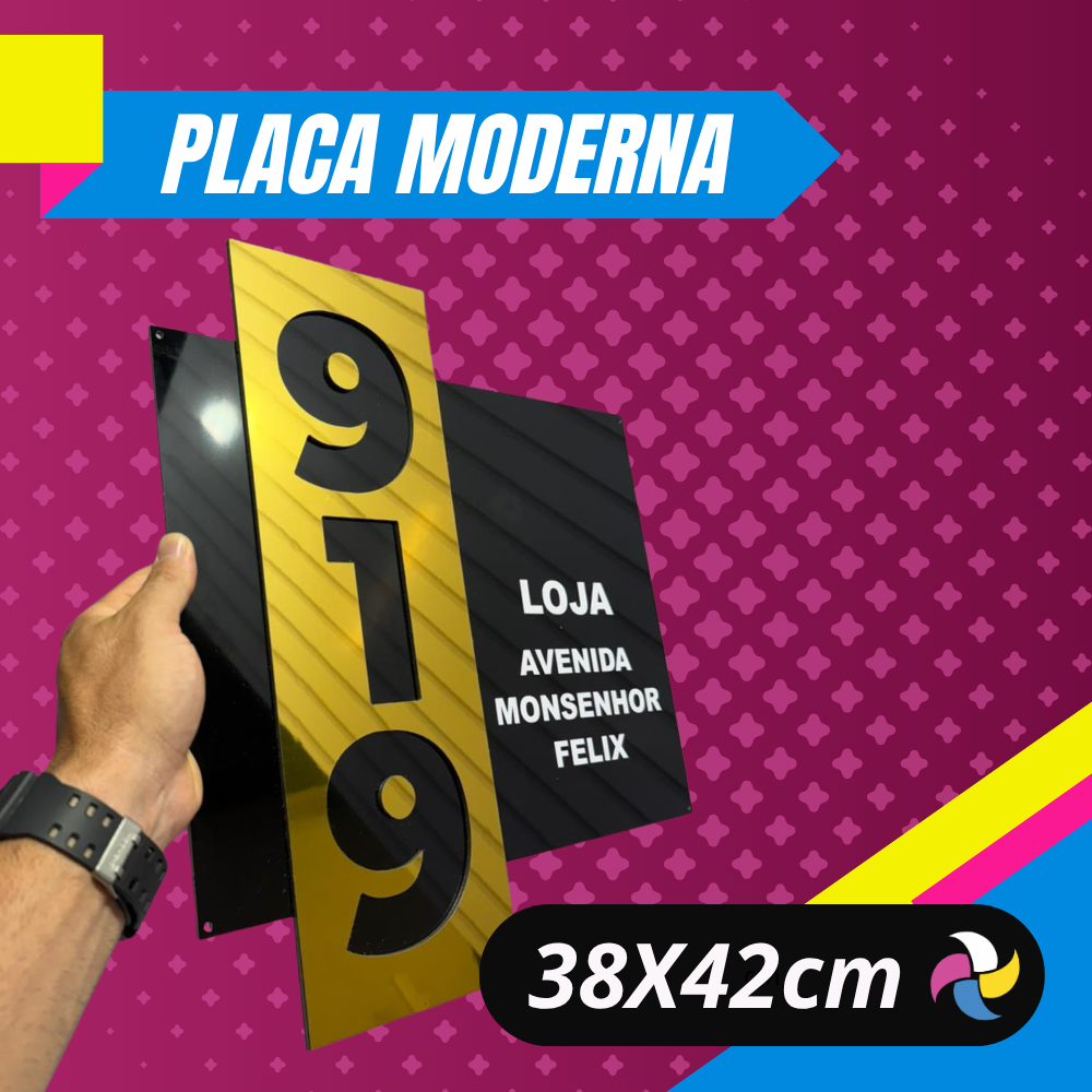 Placa Numeração Residencial / Loja Moderna